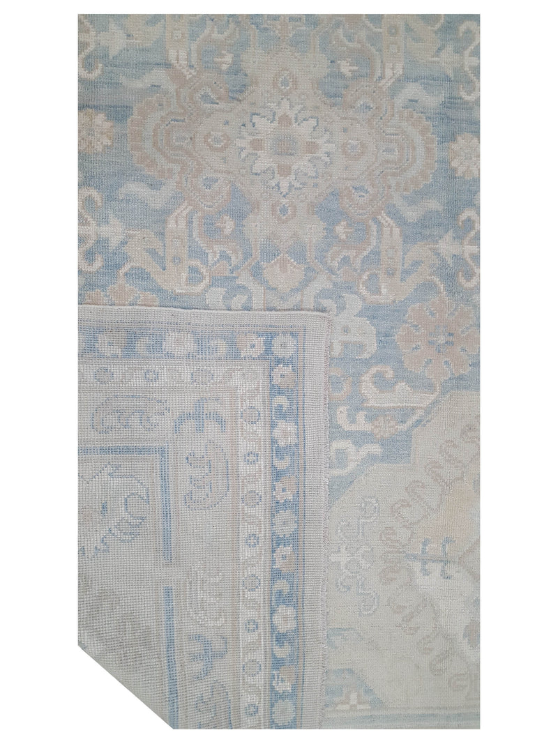 Pacific Ushak 43614 Beige Beige Transitional Hand Knotted Rug