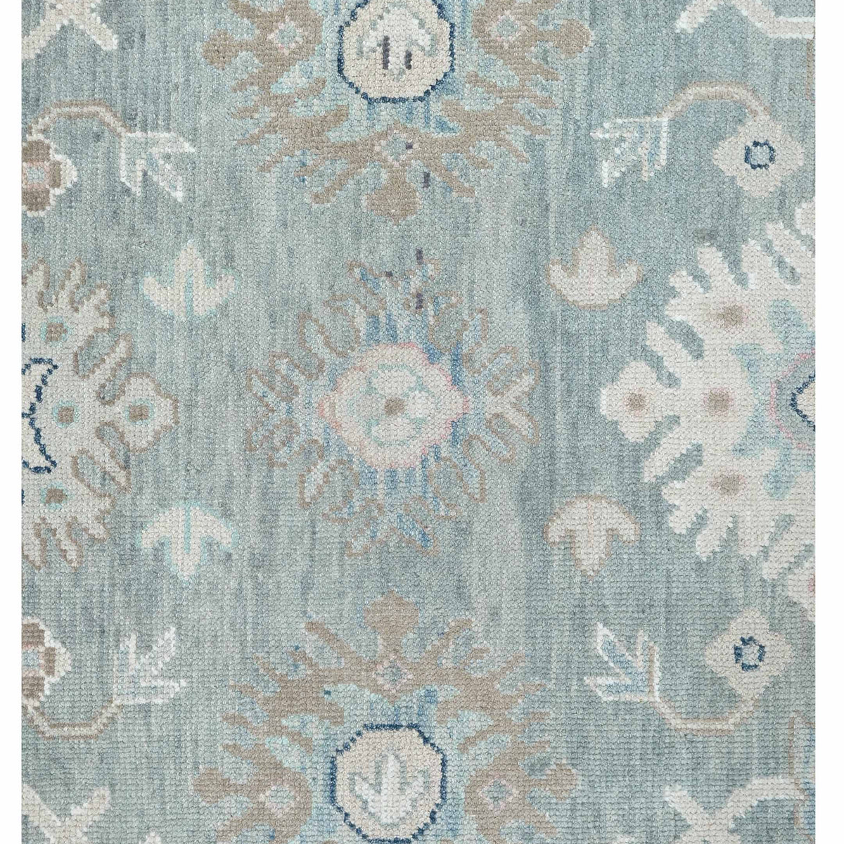 Pacific Ushak 43615 Grey Beige Transitional Hand Knotted Rug