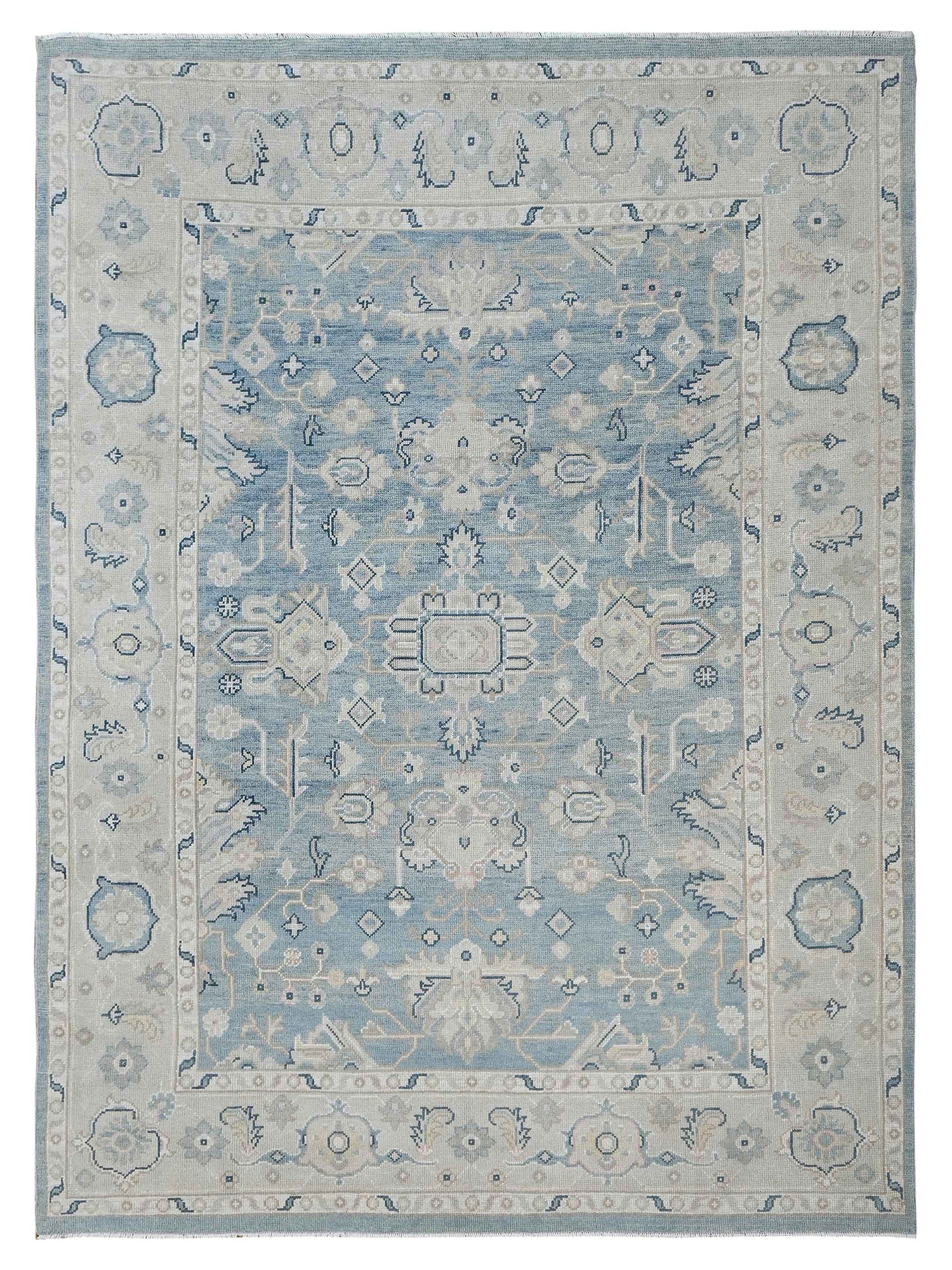 Pacific Ushak  Blue Beige Transitional