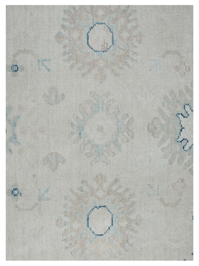 Pacific Ushak 43618 Beige Lt.Grey Transitional Hand Knotted Rug