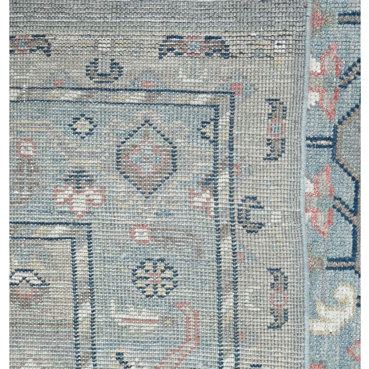 Pacific Ushak 43621 Lt.Grey Sky Blue Transitional Hand Knotted Rug