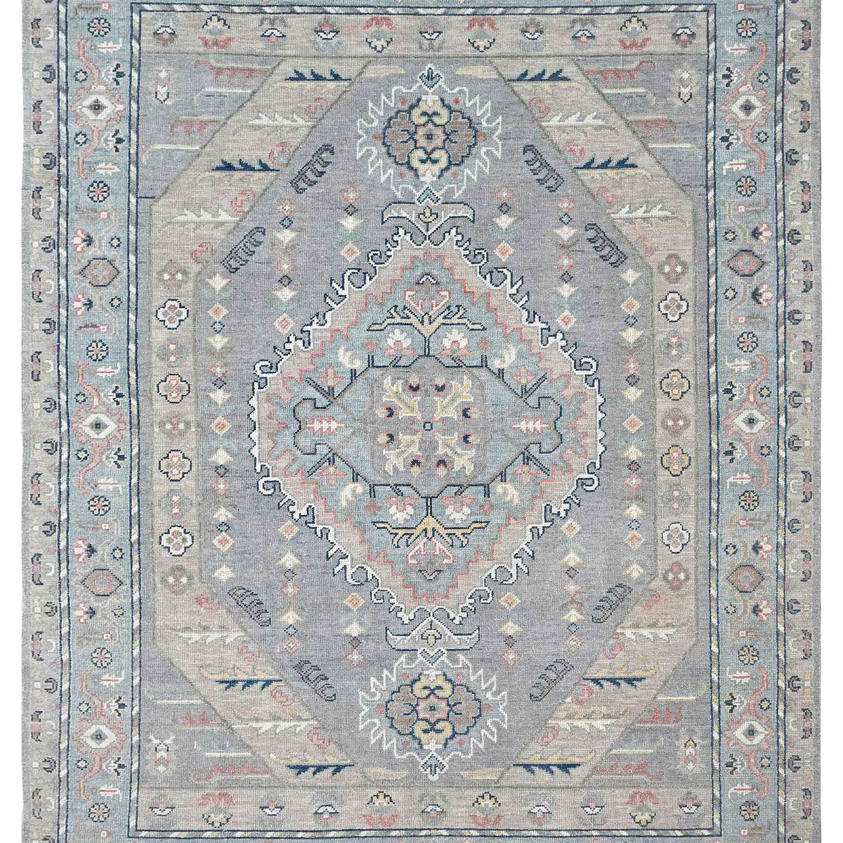 Pacific Ushak  Lt.Grey Sky Blue Transitional