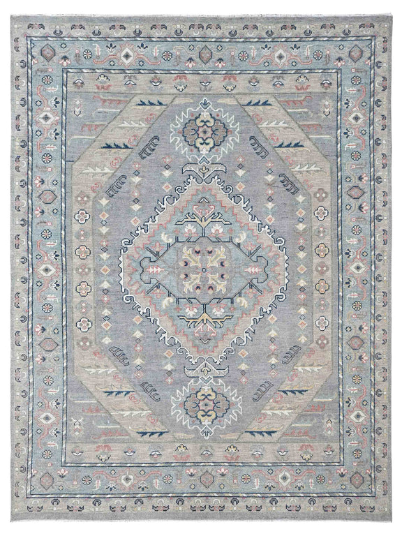 Pacific Ushak  Lt.Grey Sky Blue Transitional