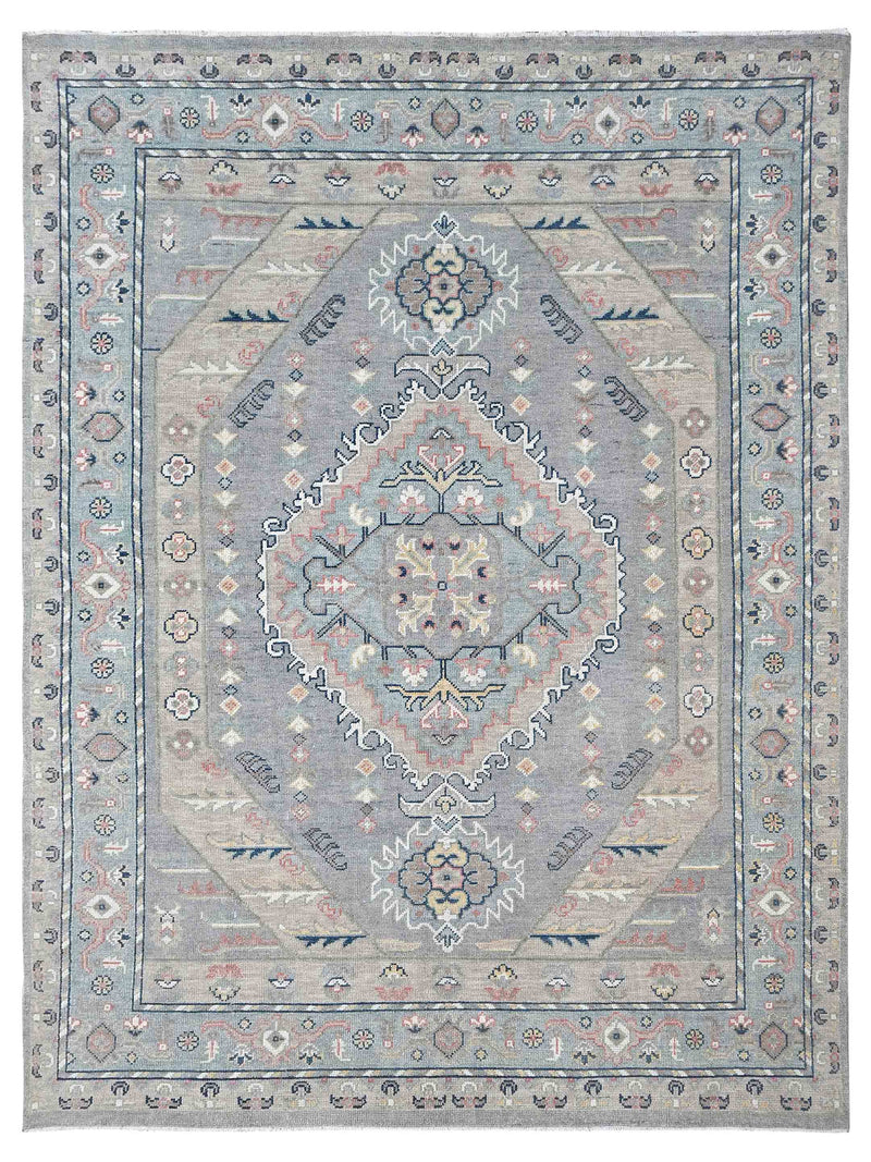 Pacific Ushak  Lt.Grey Sky Blue Transitional