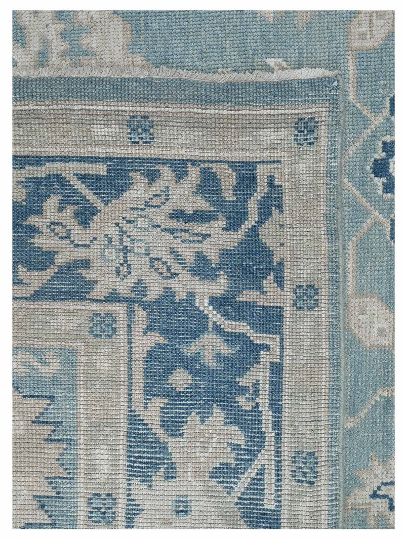 Pacific Ushak 43622 Blue Blue Transitional Hand Knotted Rug