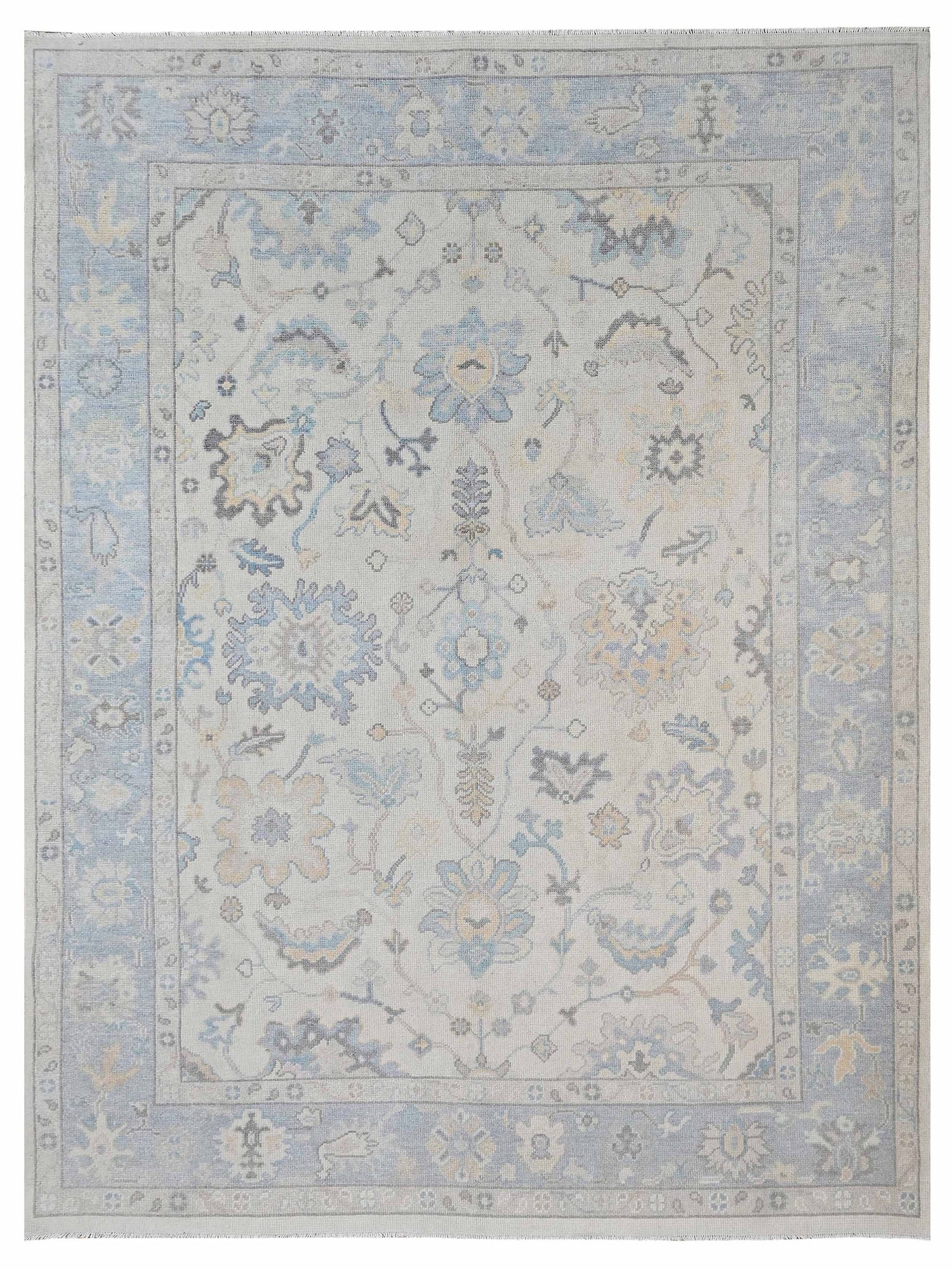 Pacific Ushak  Ivory Sky Blue Transitional