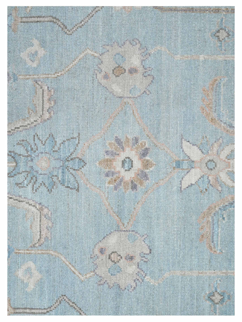 Pacific Ushak 43626 Blue Ivory Transitional Hand Knotted Rug