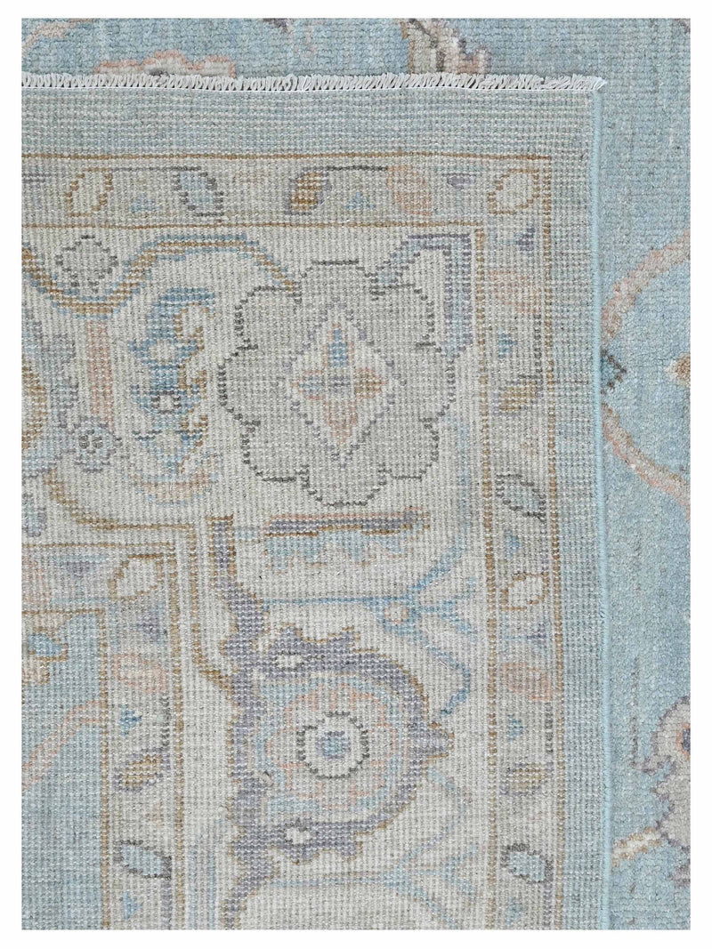 Pacific Ushak 43626 Blue Ivory Transitional Hand Knotted Rug