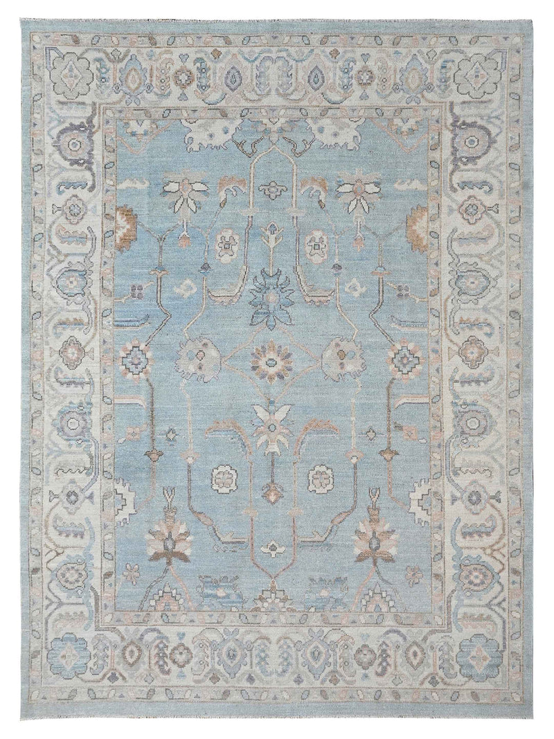 Pacific Ushak  Blue Ivory Transitional