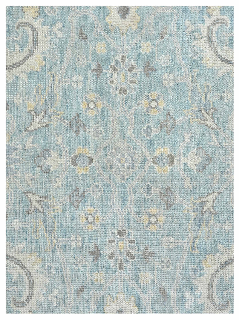 Pacific Ushak 43627 Blue Ivory Transitional Hand Knotted Rug
