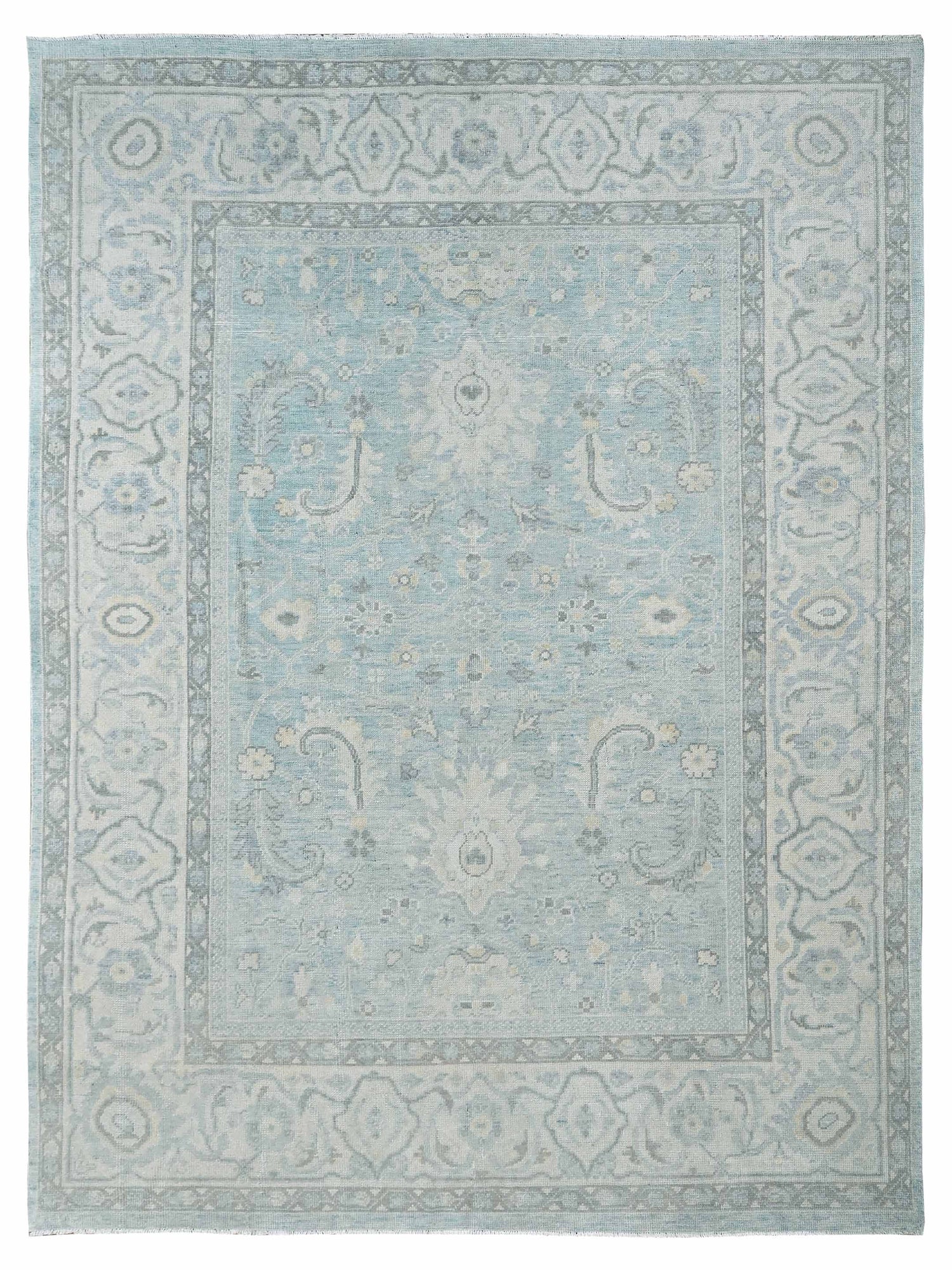 Pacific Ushak  Blue Ivory Transitional