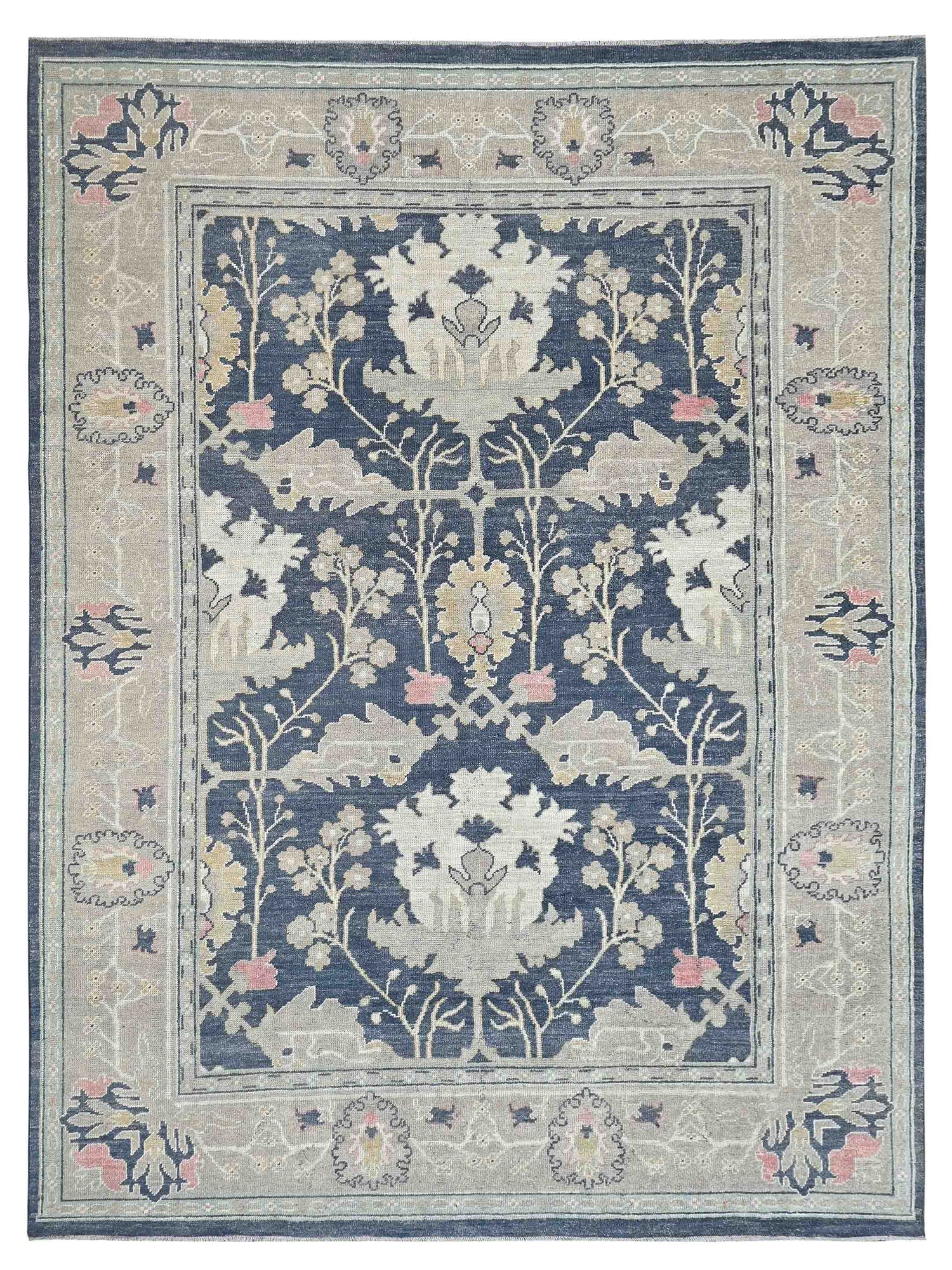 Pacific Ushak  Blue Beige Transitional