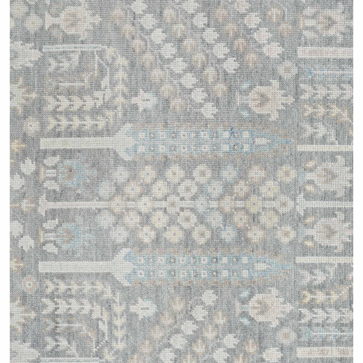 Pacific Ushak 43632 Lt.Grey Beige Transitional Hand Knotted Rug
