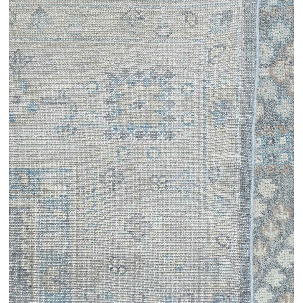 Pacific Ushak 43632 Lt.Grey Beige Transitional Hand Knotted Rug
