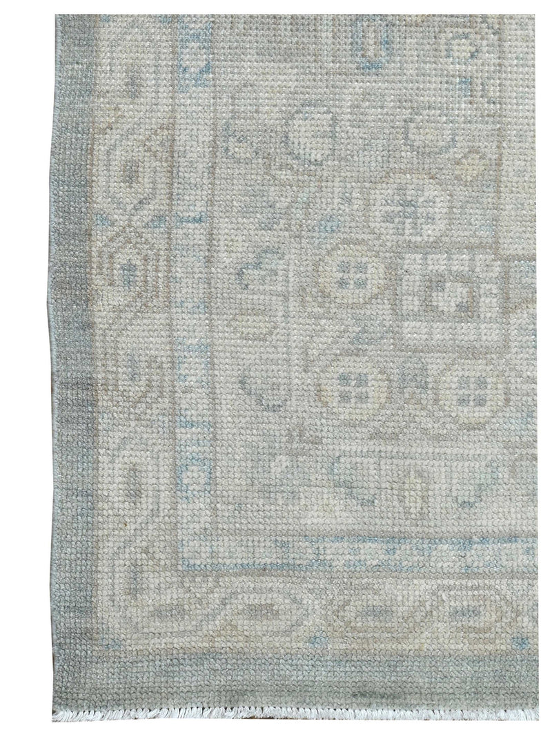 Pacific Ushak 43635 Lt.Grey Beige Transitional Hand Knotted Rug