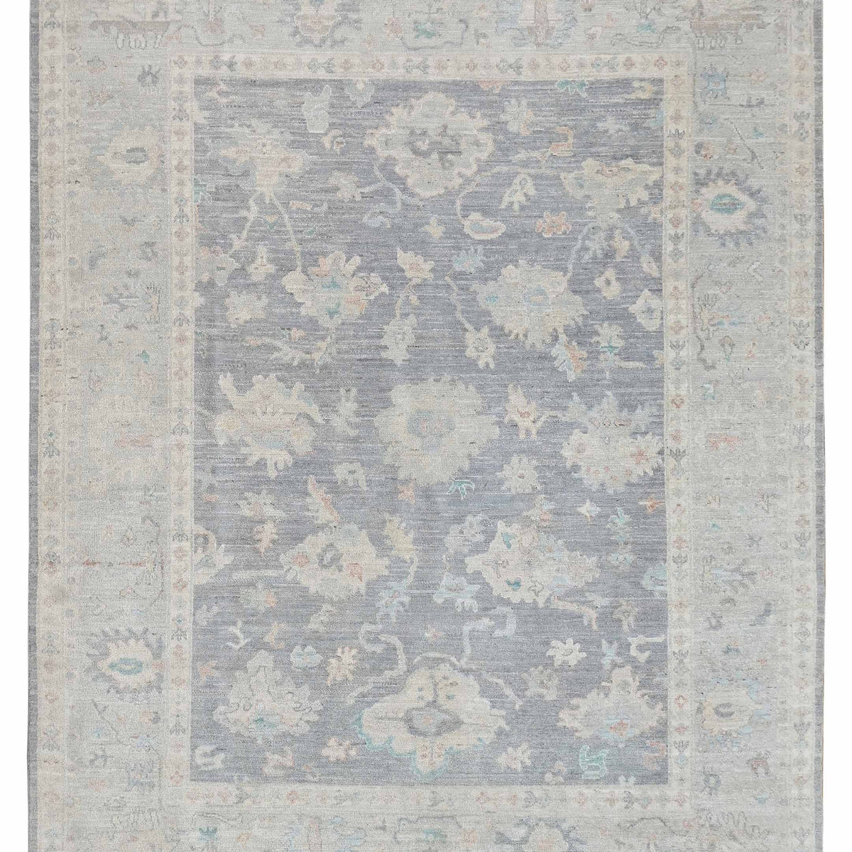 Pacific Ushak Wool Weft  Grey Ivory Transitional