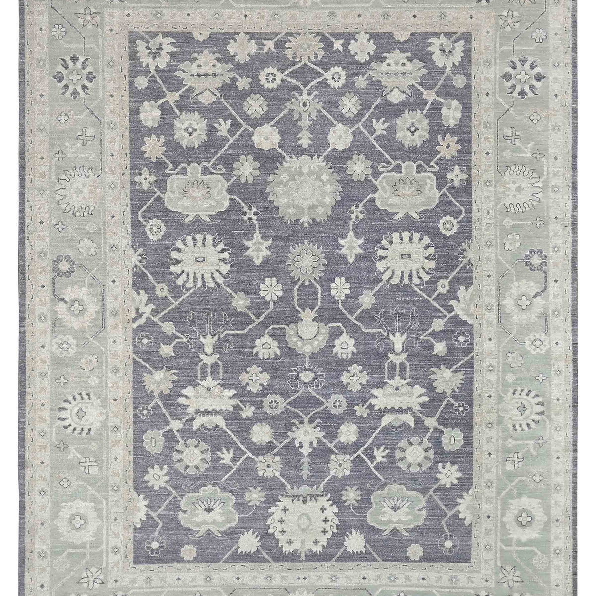 Pacific Ushak Wool Weft  Grey Pistachio Transitional