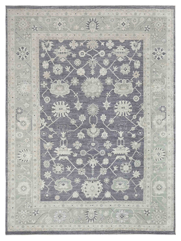 Pacific Ushak Wool Weft  Grey Pistachio Transitional