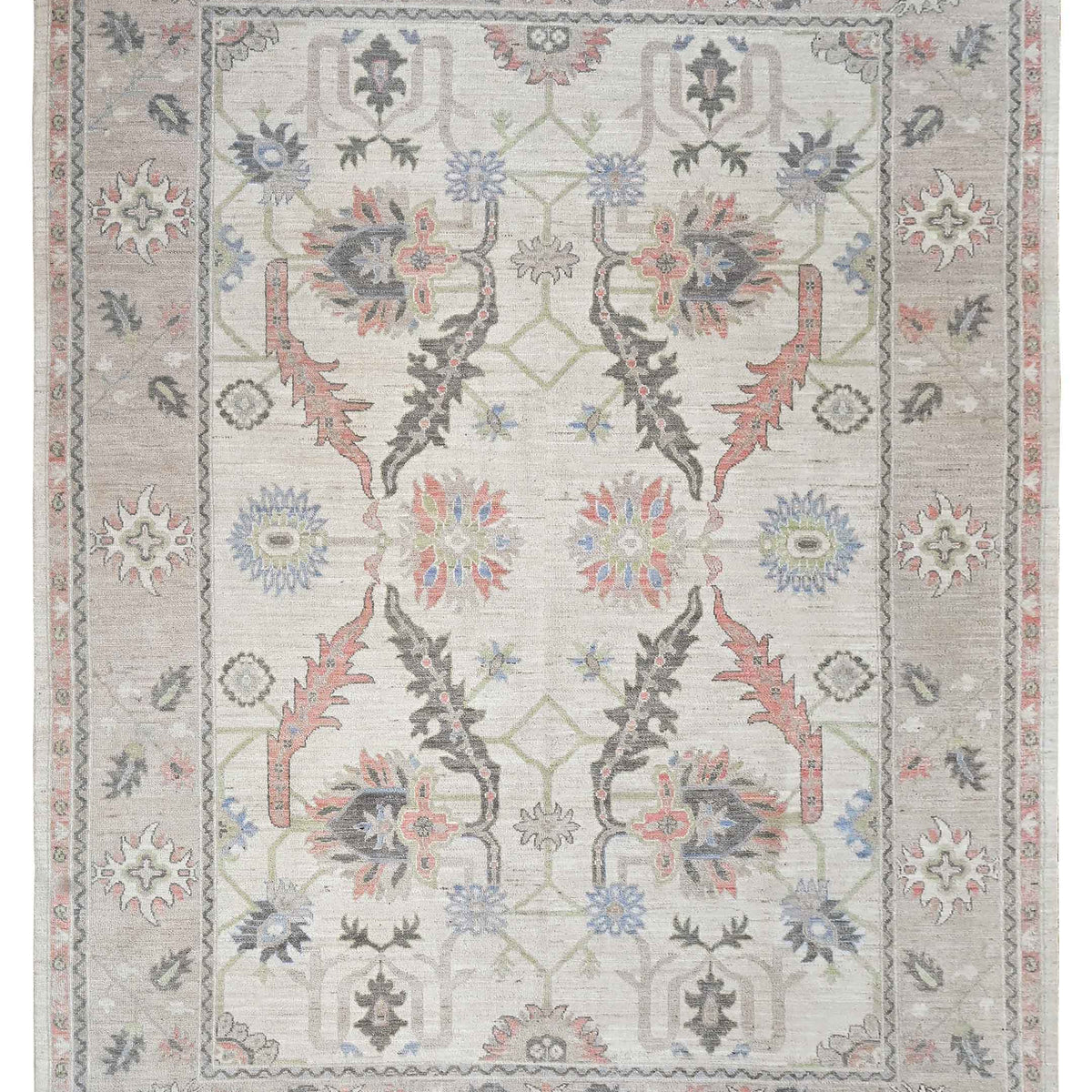 Pacific Ushak Wool Weft  Ivory Beige Transitional