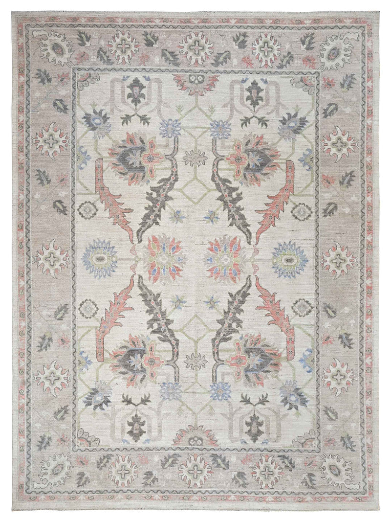Pacific Ushak Wool Weft  Ivory Beige Transitional