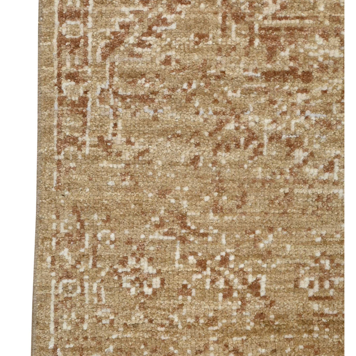 Pacific Ushak Wool Weft 43654 Camel Camel Transitional Hand Knotted Rug