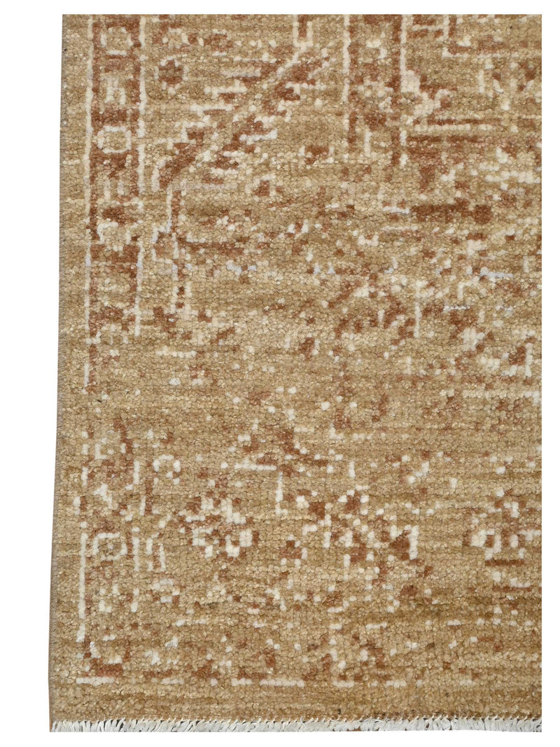 Pacific Ushak Wool Weft 43654 Camel Camel Transitional Hand Knotted Rug