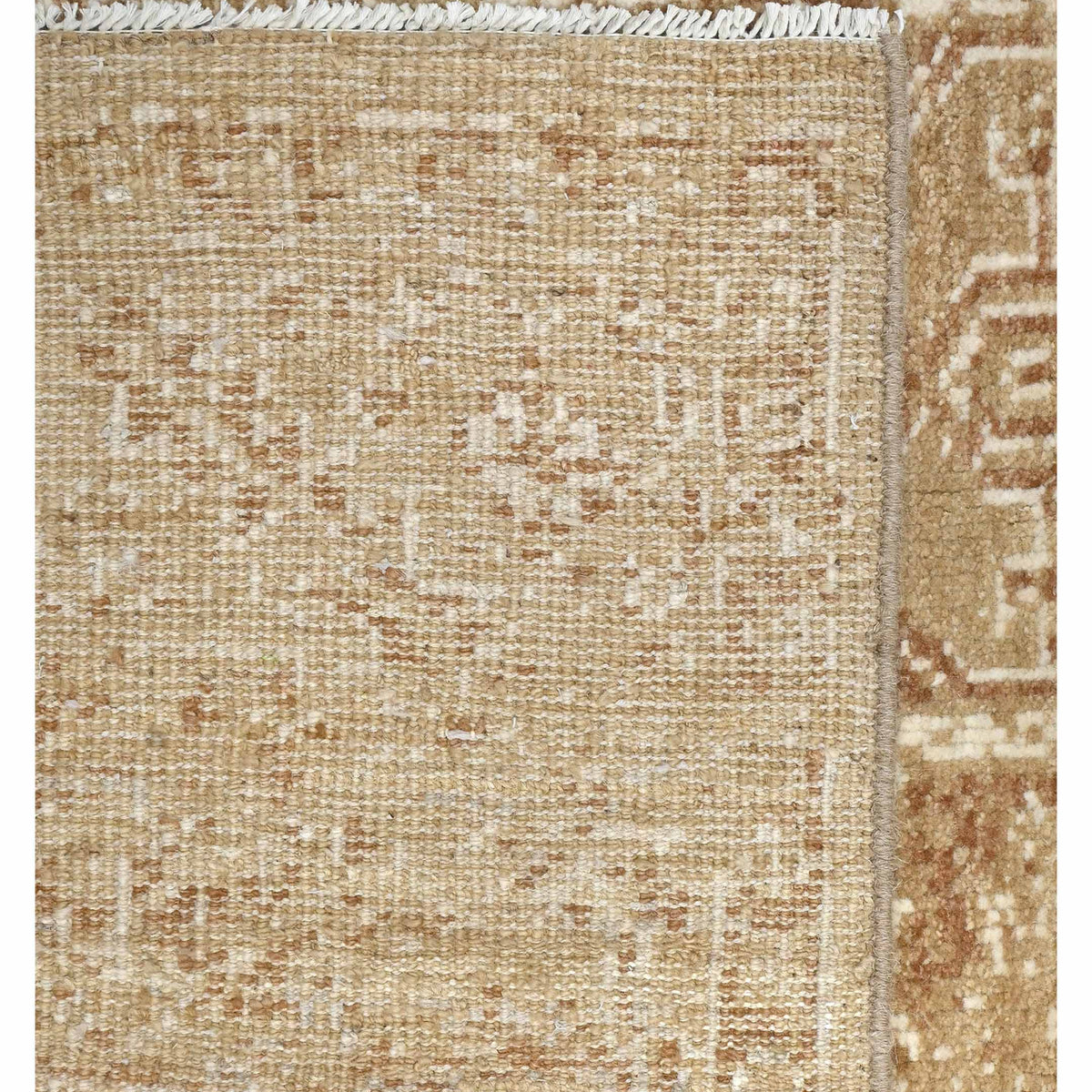 Pacific Ushak Wool Weft 43654 Camel Camel Transitional Hand Knotted Rug