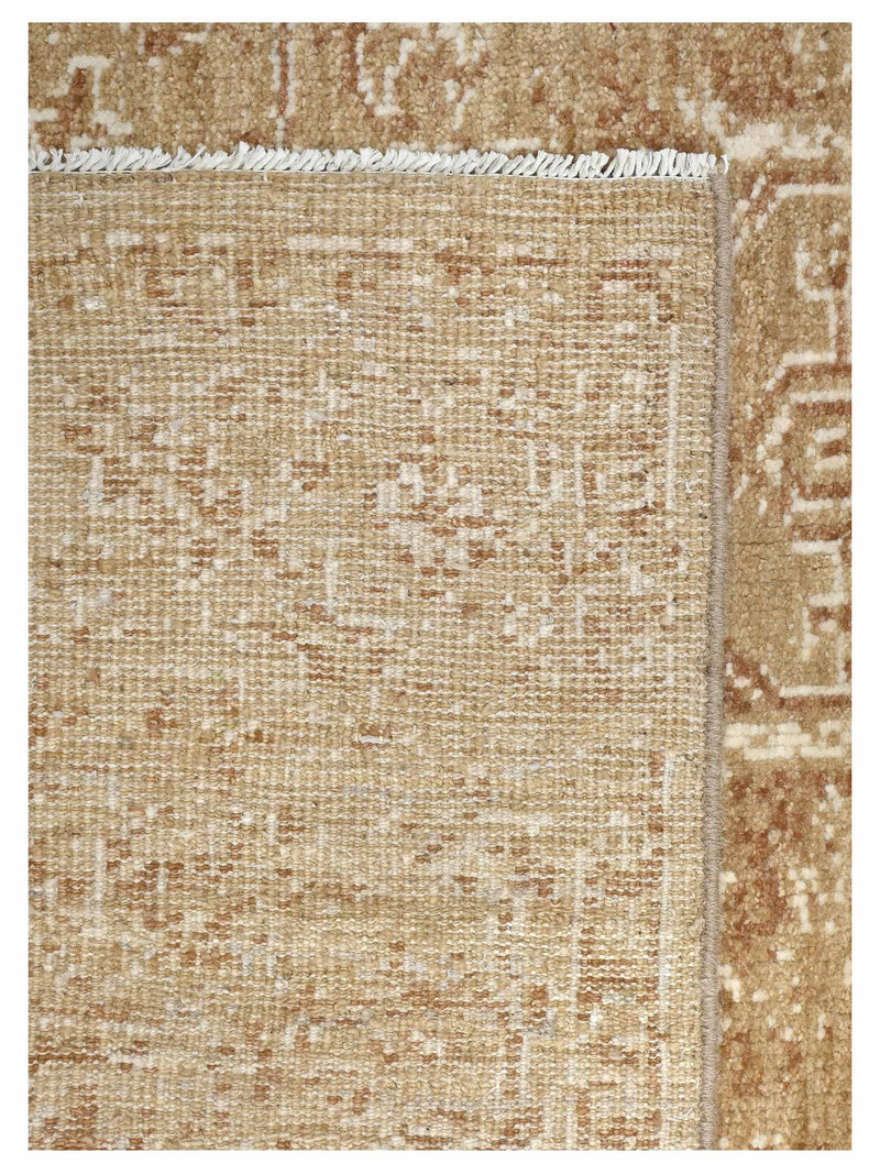 Pacific Ushak Wool Weft 43654 Camel Camel Transitional Hand Knotted Rug