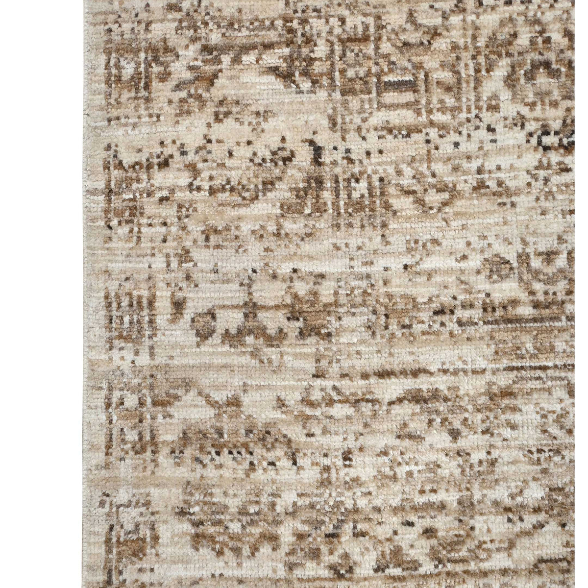 Pacific Ushak Wool Weft 43655 Beige Beige Transitional Hand Knotted Rug