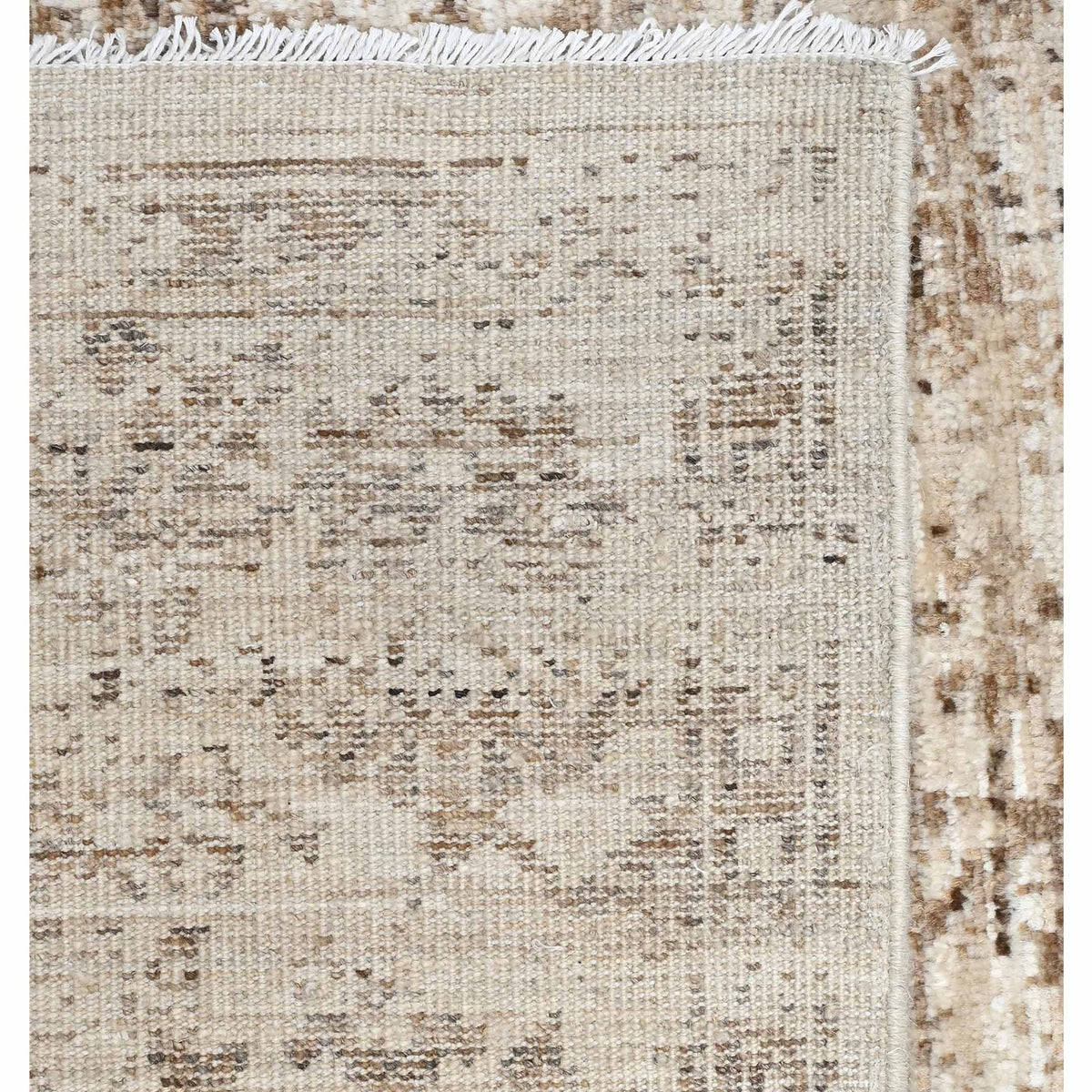 Pacific Ushak Wool Weft 43655 Beige Beige Transitional Hand Knotted Rug