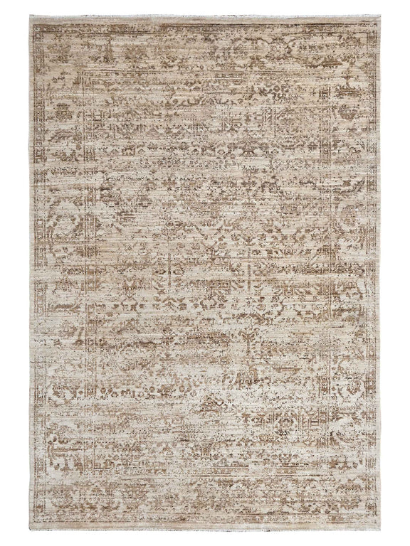 Pacific Ushak Wool Weft  Beige Beige Transitional