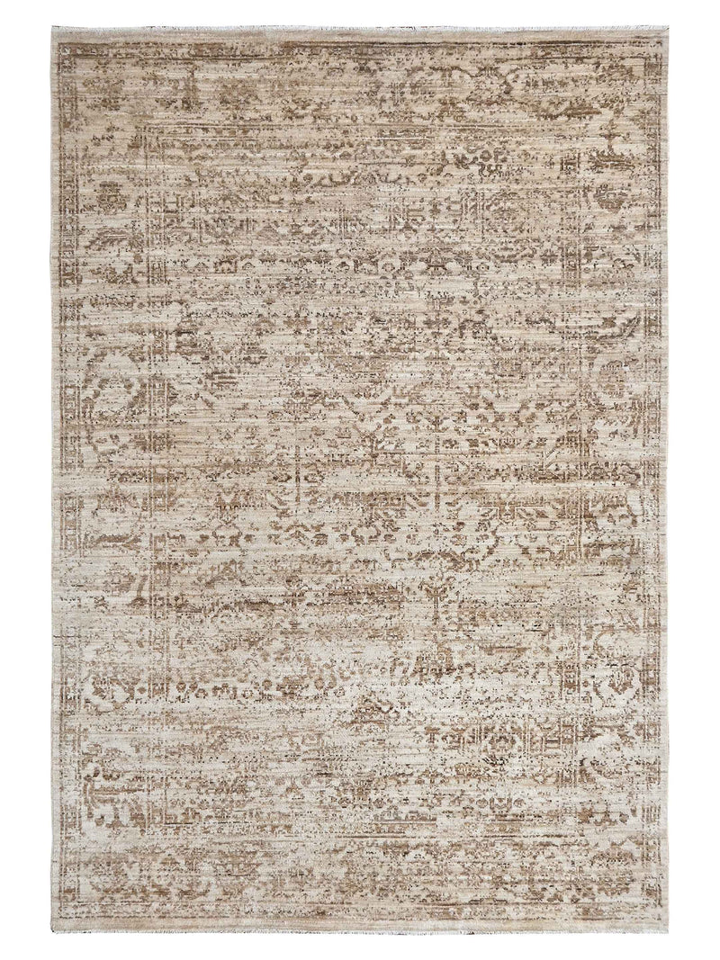 Pacific Ushak Wool Weft  Beige Beige Transitional