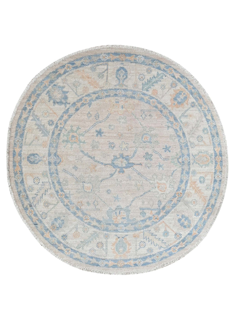 Pacific Ushak Wool Weft  Pink Ivory Transitional