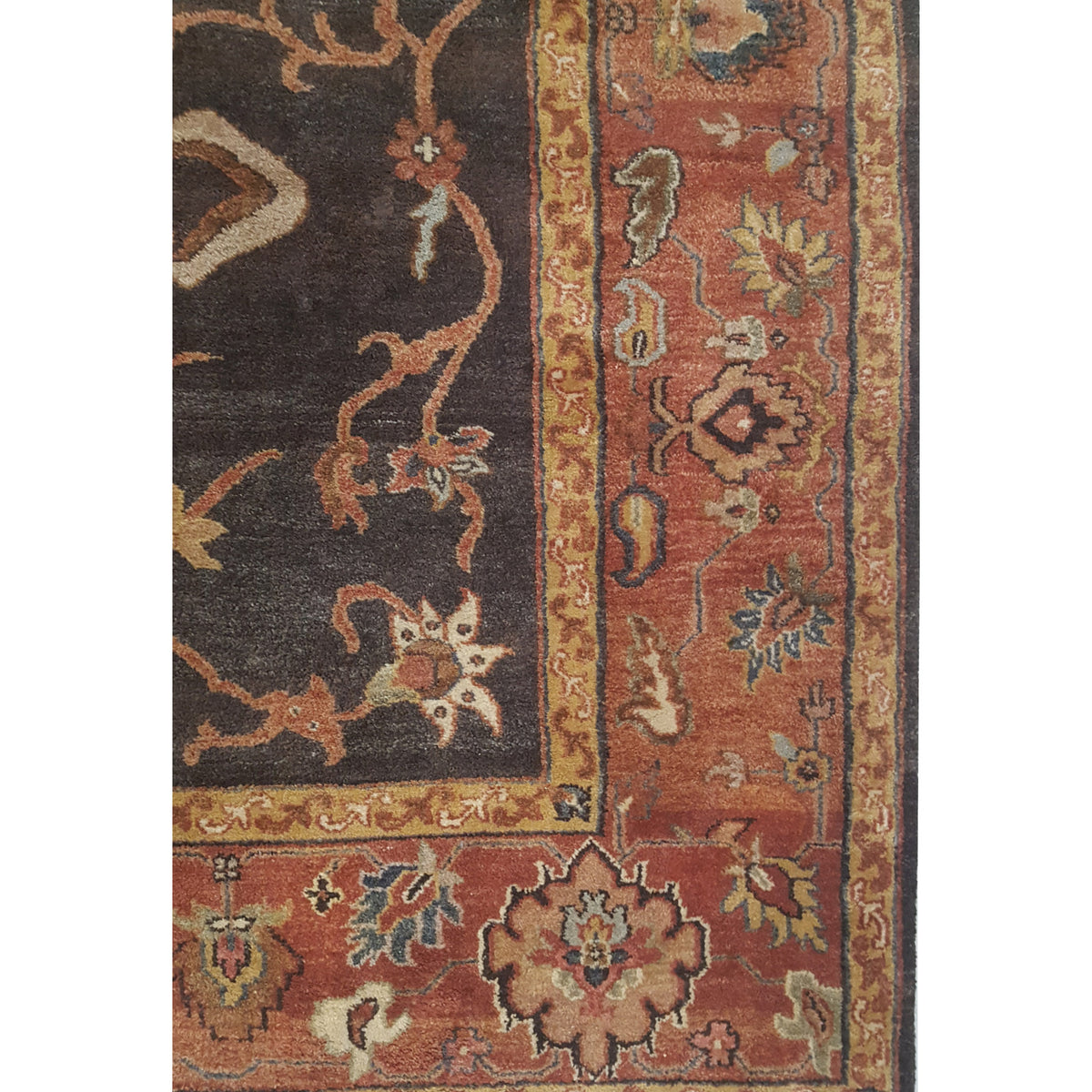 Pacific Indo 43658 Mocha Rust Traditional Hand Knotted Rug