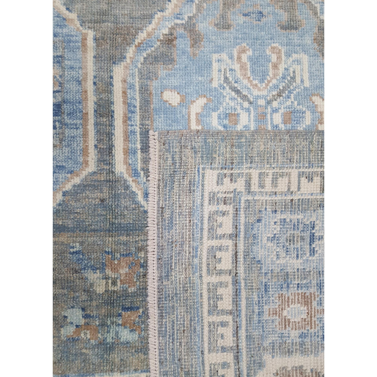 Pacific Ushak TR 43669 Green Ivory Transitional Hand Knotted Rug