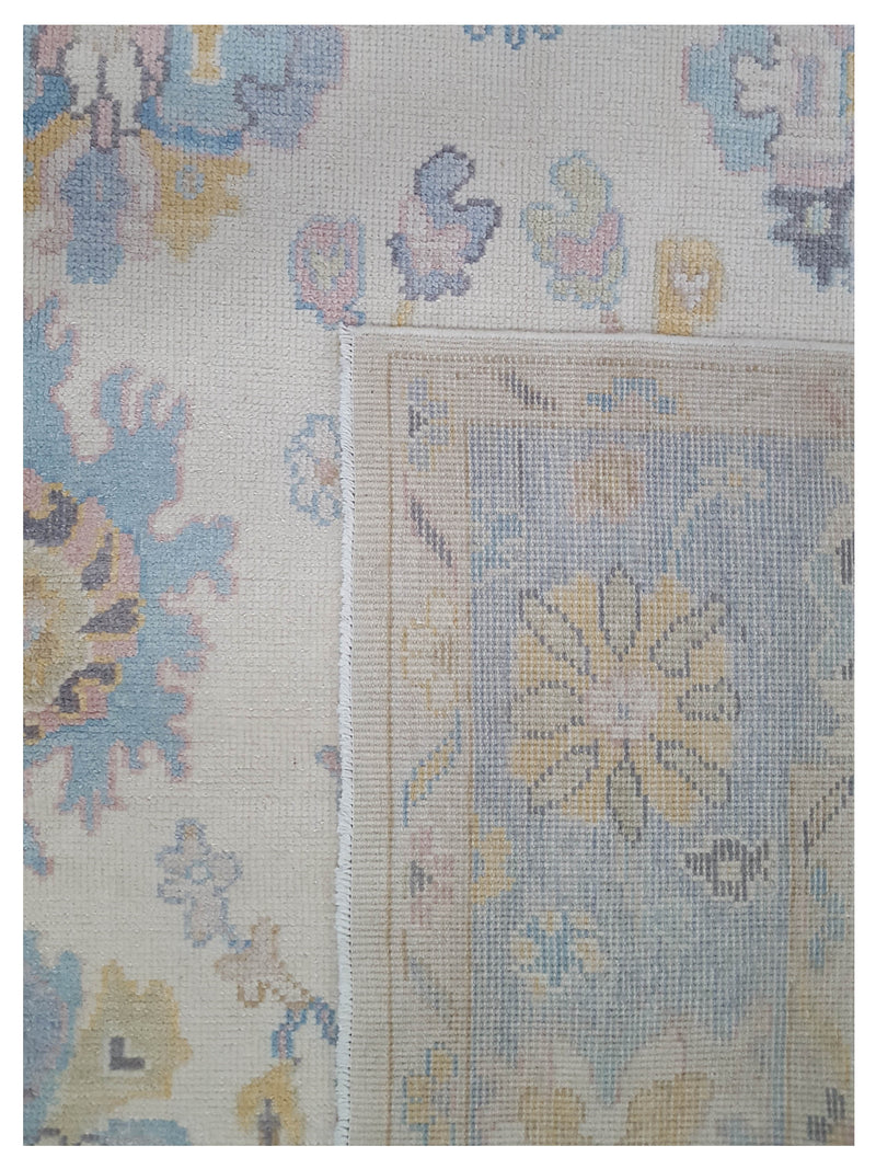 Pacific Ushak 43691 Ivory Grey Transitional Hand Knotted Rug