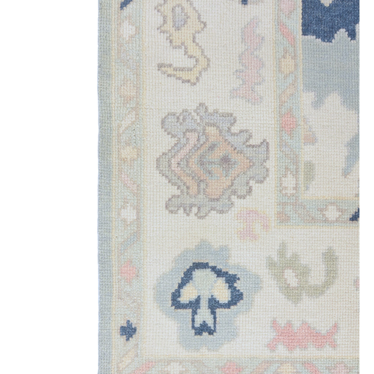 Pacific Ushak 43692 Lt.Blue Ivory Transitional Hand Knotted Rug