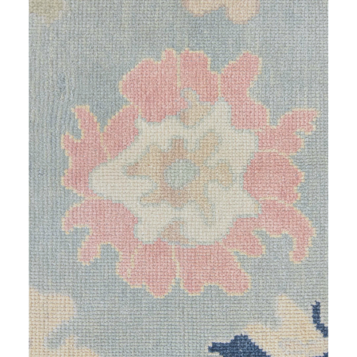 Pacific Ushak 43692 Lt.Blue Ivory Transitional Hand Knotted Rug