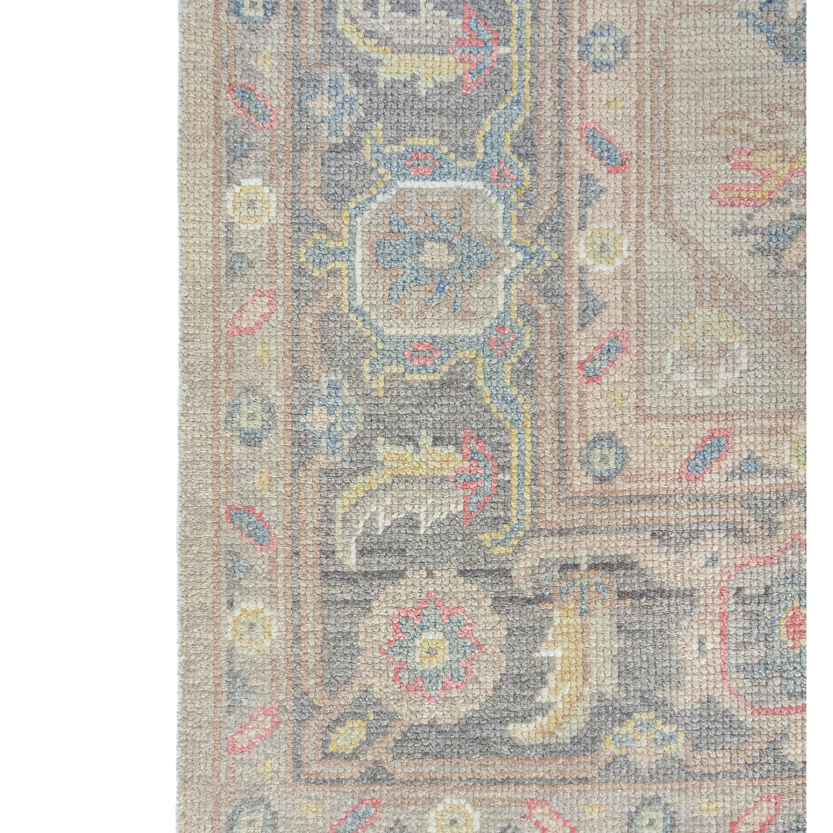 Pacific Ushak 43694 Lt.Grey Dk.Grey Transitional Hand Knotted Rug