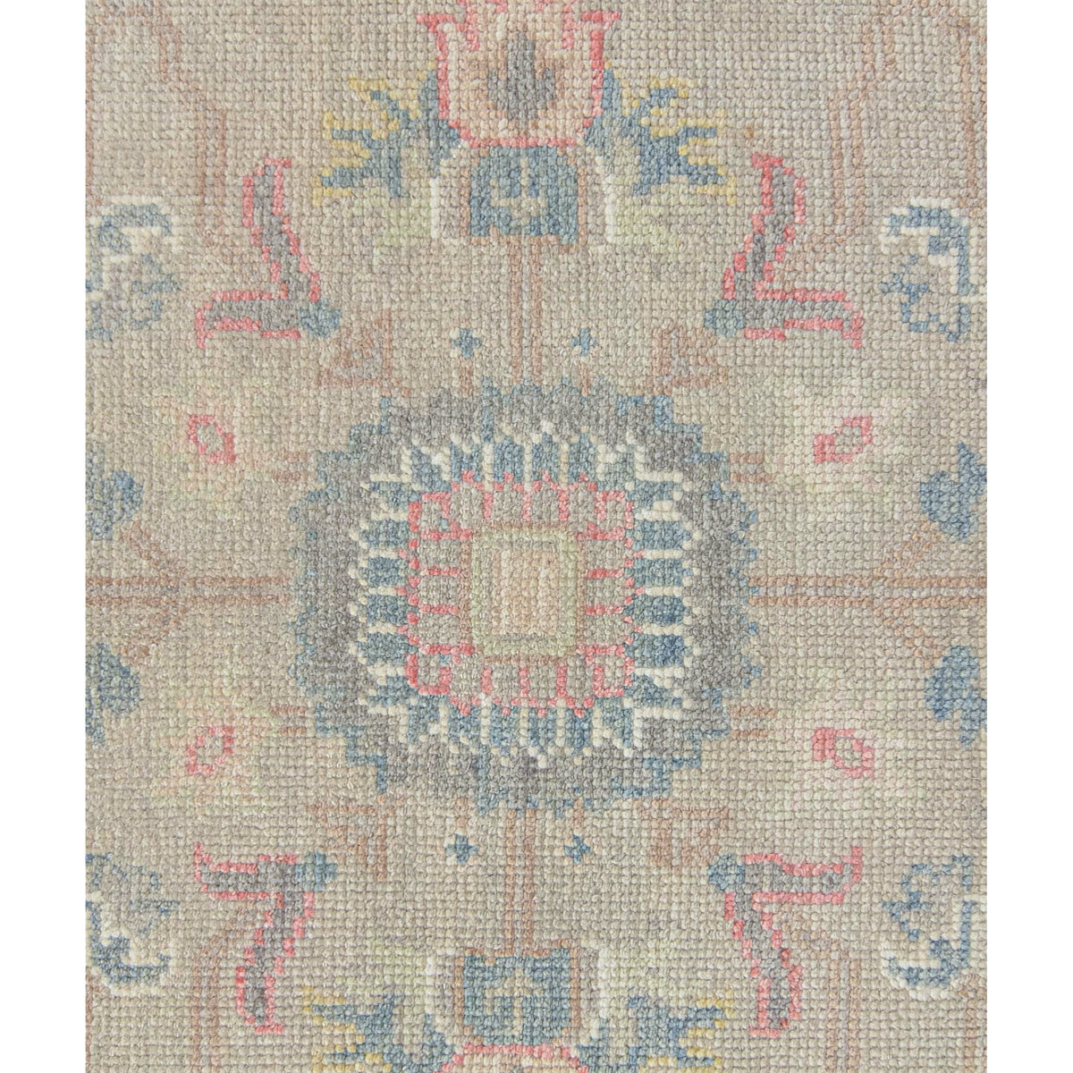 Pacific Ushak 43694 Lt.Grey Dk.Grey Transitional Hand Knotted Rug
