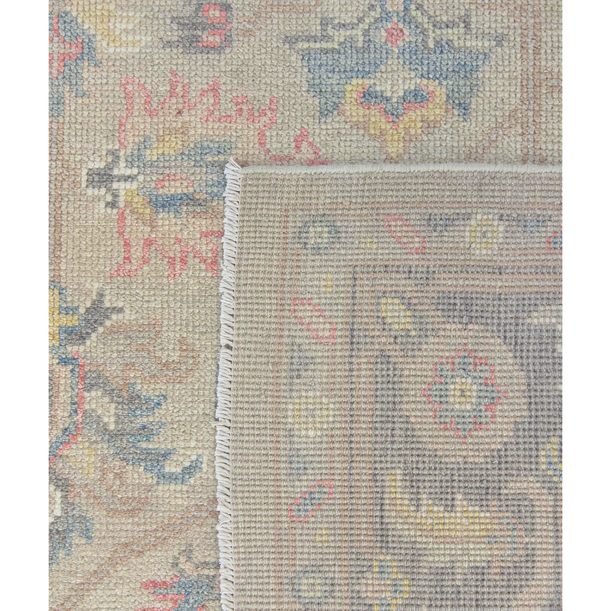Pacific Ushak 43694 Lt.Grey Dk.Grey Transitional Hand Knotted Rug