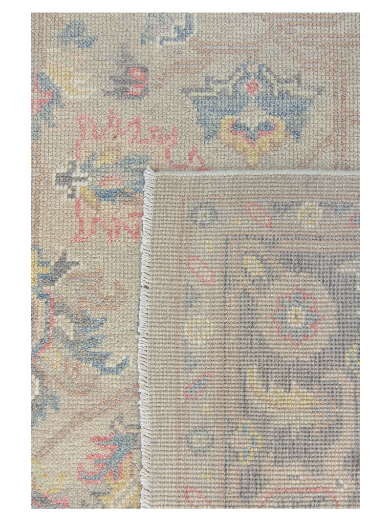 Pacific Ushak 43694 Lt.Grey Dk.Grey Transitional Hand Knotted Rug