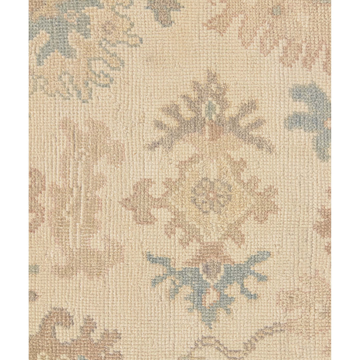 Pacific Ushak 43696 Ivory Sky Blue Transitional Hand Knotted Rug