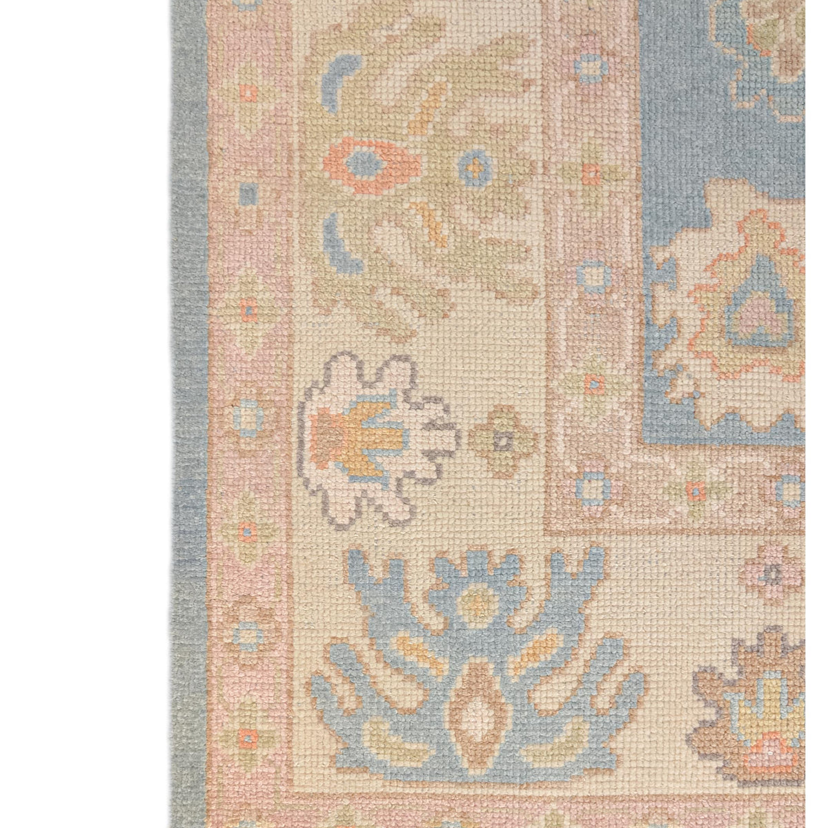 Pacific Ushak 43697 Blue Ivory Transitional Hand Knotted Rug