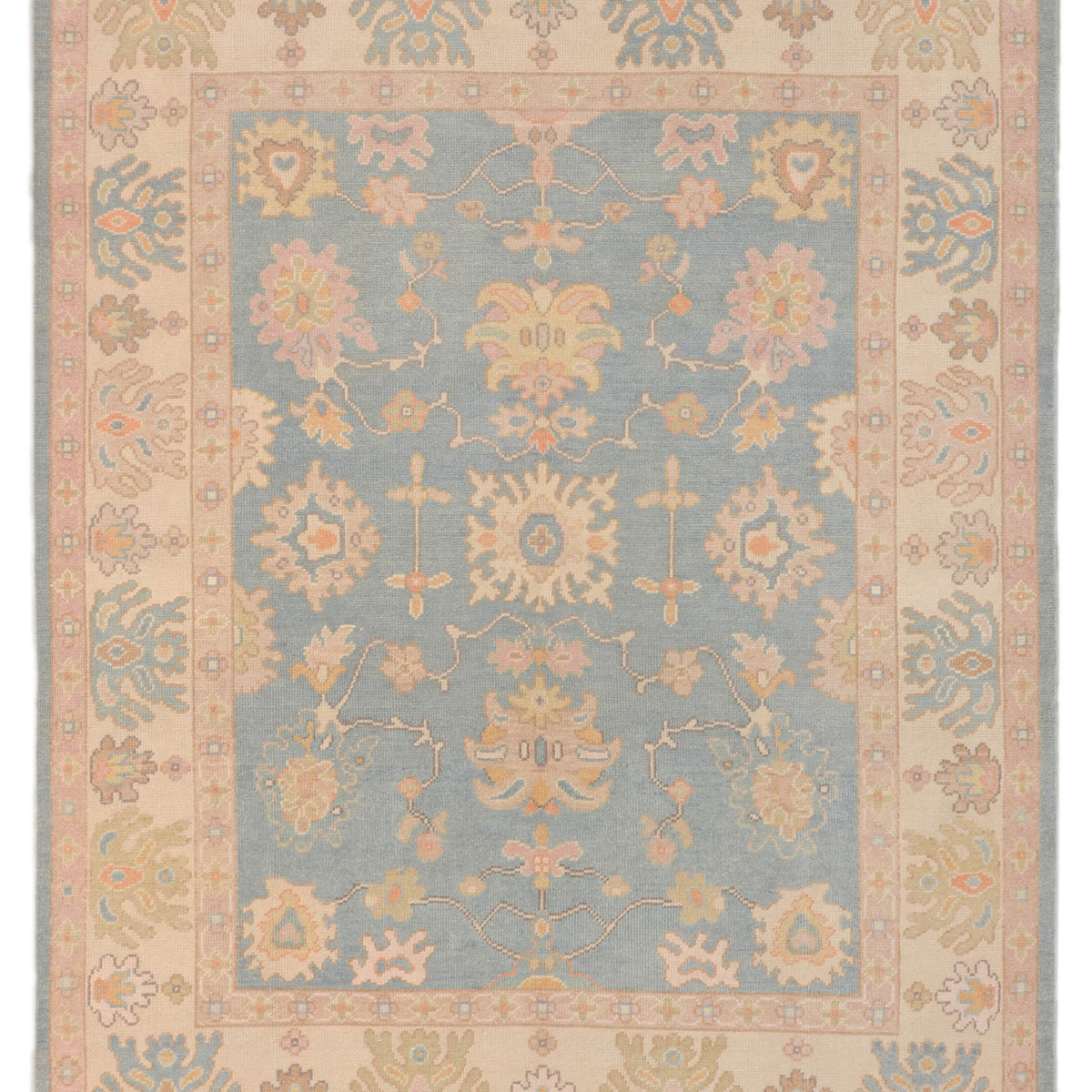 Pacific Ushak  Blue Ivory Transitional