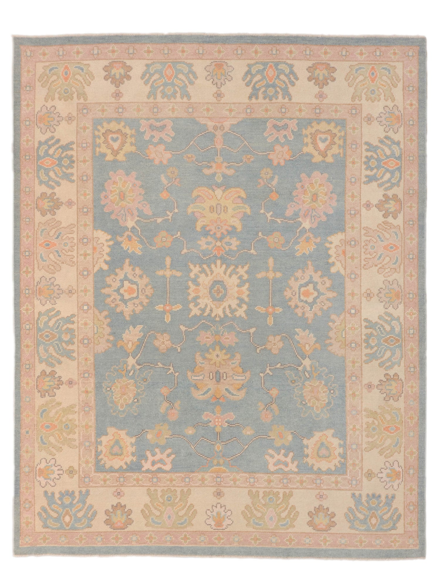 Pacific Ushak  Blue Ivory Transitional