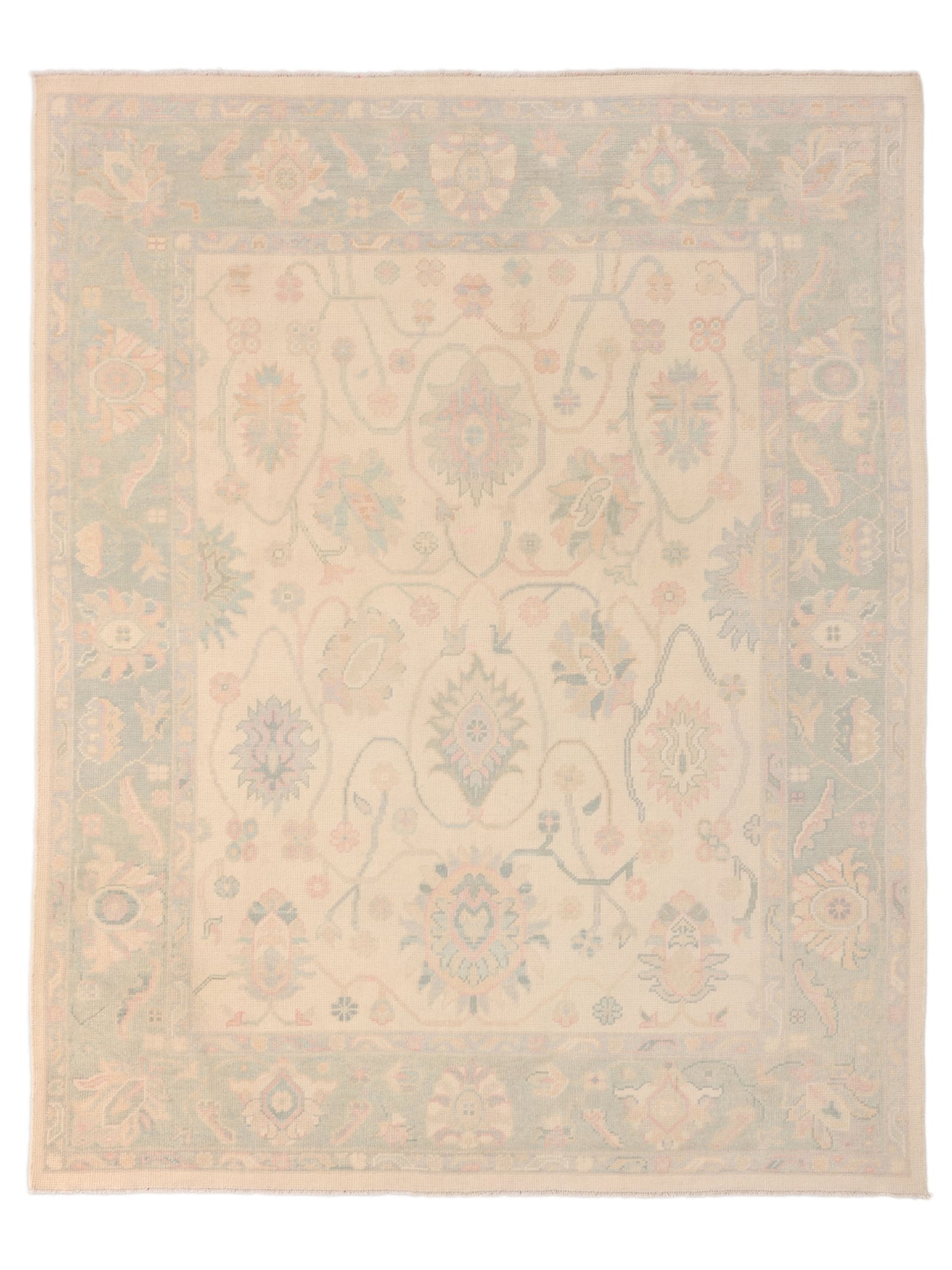 Pacific Ushak  Ivory Sky Blue Transitional