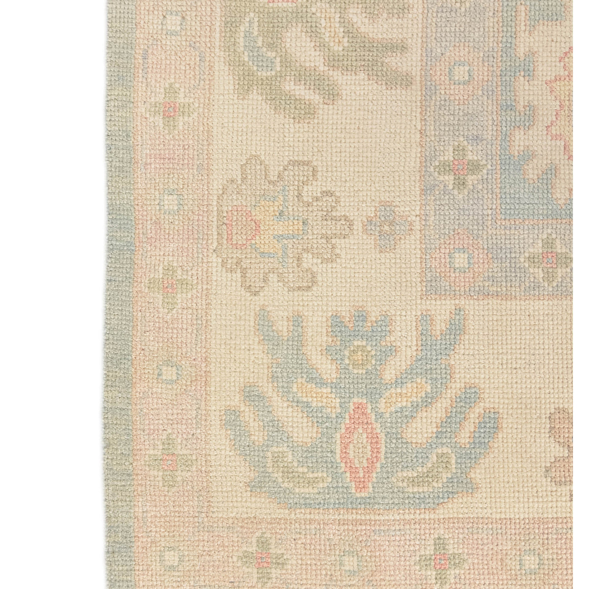 Pacific Ushak 43701 Sky Blue Ivory Transitional Hand Knotted Rug