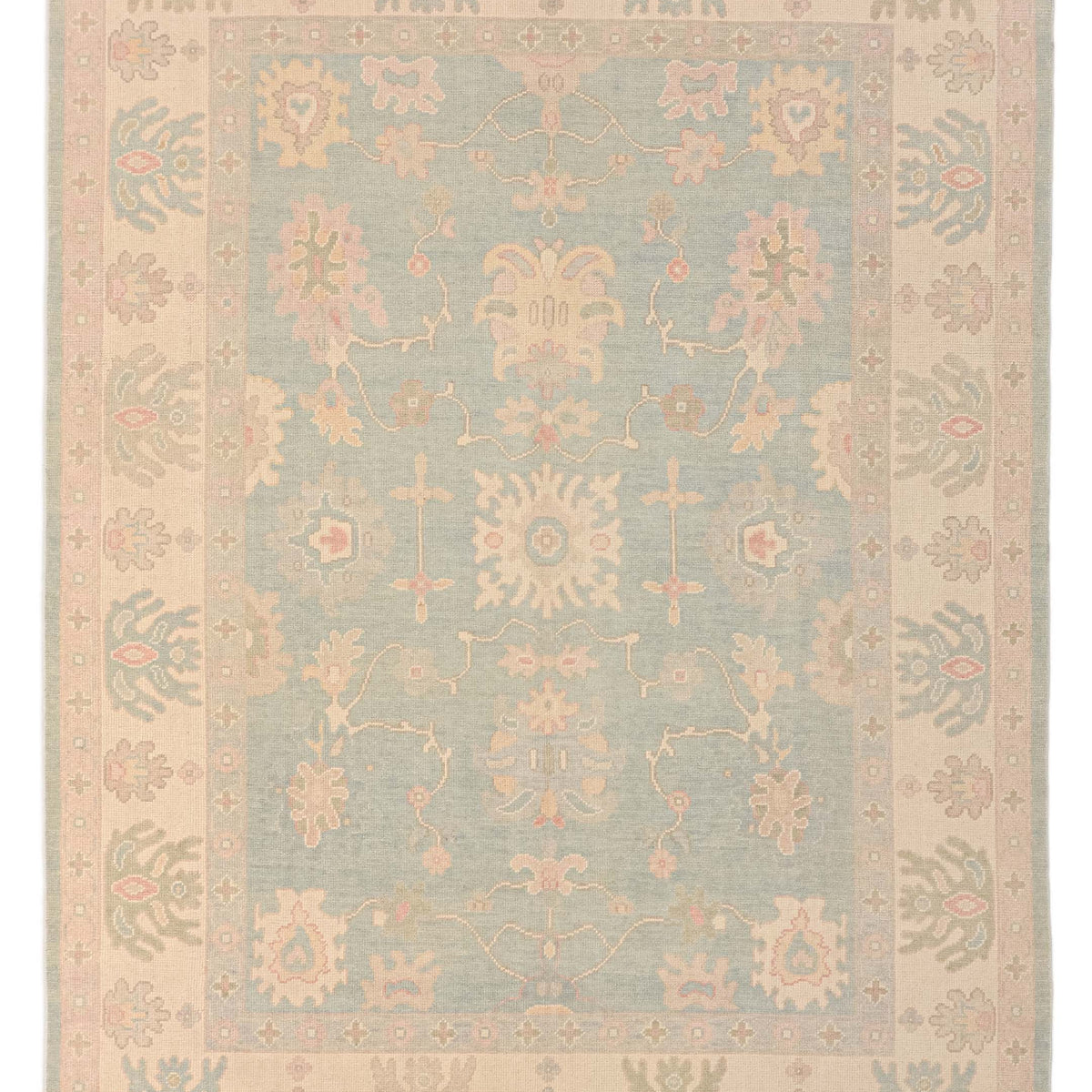 Pacific Ushak  Sky Blue Ivory Transitional
