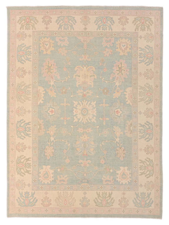 Pacific Ushak  Sky Blue Ivory Transitional